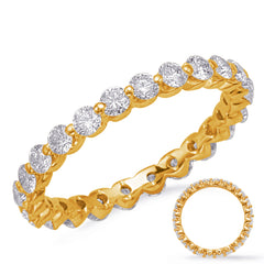 14 KT Rounds Shape Yellow Gold Eternity Band