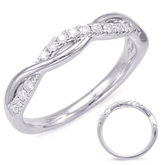14 KT Rounds Shape White Gold Matching Band
