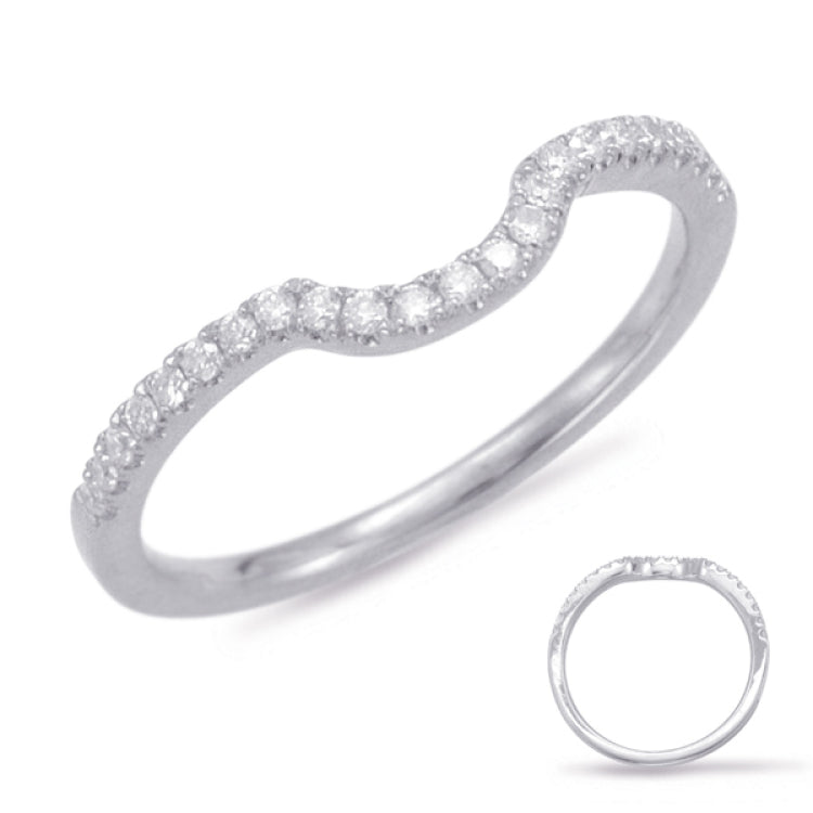 14 KT Rounds Shape White Gold Matching Band