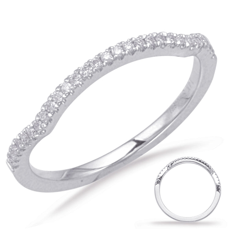 14 KT Rounds Shape White Gold Matching Band