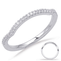 14 KT Rounds Shape White Gold Matching Band