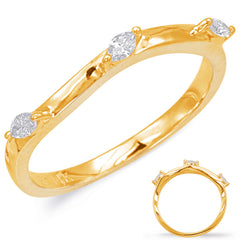 14 KT Marquise Shape Yellow Gold Matching Band