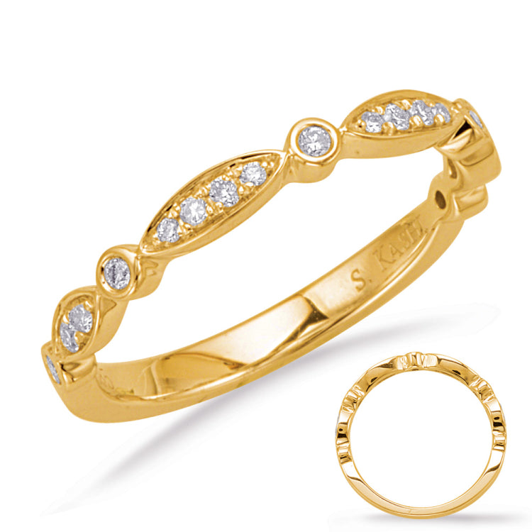 14 KT Rounds Shape Yellow Gold Matching Band