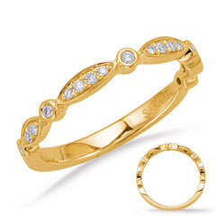 14 KT Rounds Shape Yellow Gold Matching Band