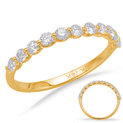 14 KT Rounds Shape Yellow Gold Matching Band