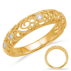 14 KT Rounds Shape Yellow Gold Matching Band