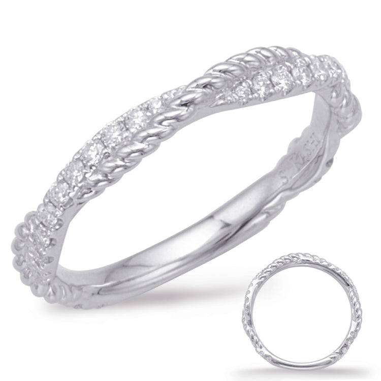 14 KT Rounds Shape White Gold Matching Band