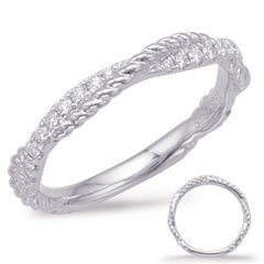 14 KT Rounds Shape White Gold Matching Band