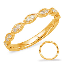 14 KT Rounds Shape Yellow Gold Matching Band