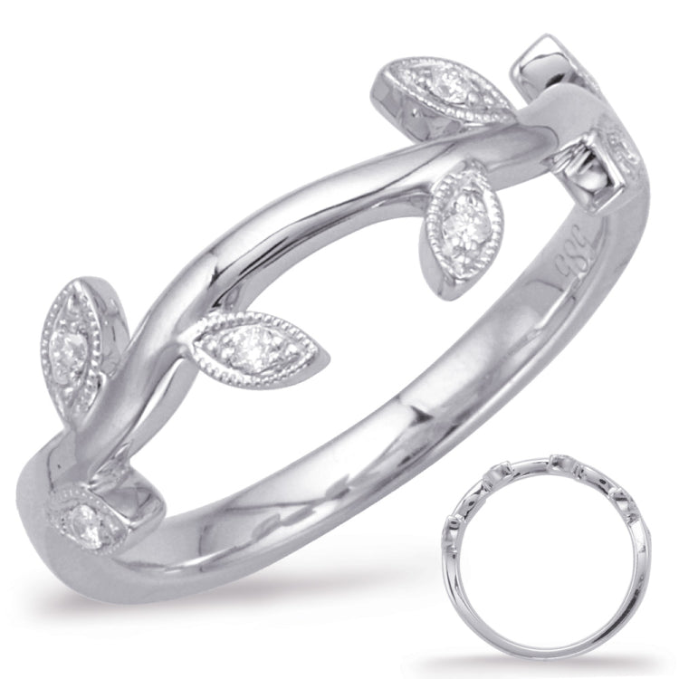14 KT Rounds Shape White Gold Matching Band