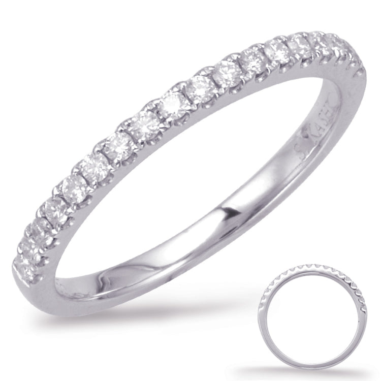 14 KT Rounds Shape White Gold Matching Band