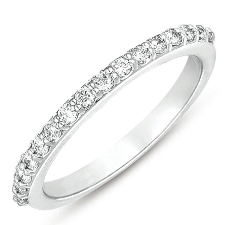 14 KT Rounds Shape White Gold Matching Band