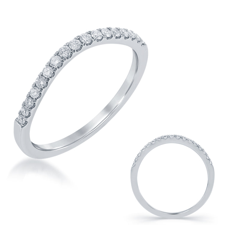 14 KT Rounds Shape White Gold Wedding Band