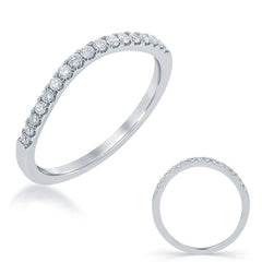 14 KT Rounds Shape White Gold Wedding Band