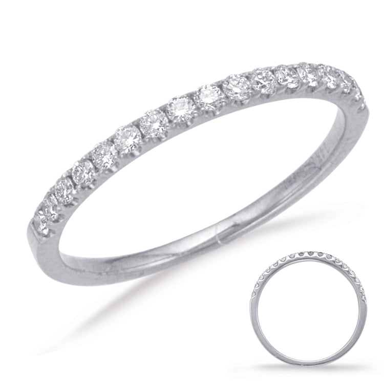 14 KT Rounds Shape White Gold Matching Band