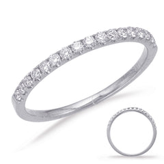 14 KT Rounds Shape White Gold Matching Band