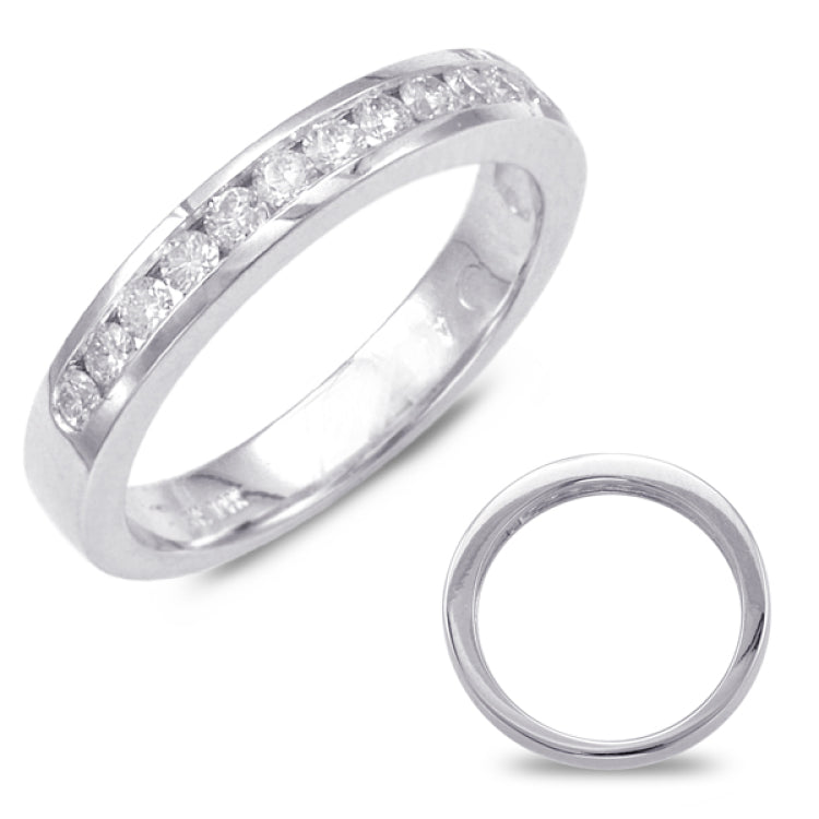 14 KT Rounds Shape White Gold Matching Band