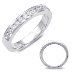 14 KT Rounds Shape White Gold Matching Band
