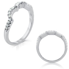 14 KT Rounds Shape White Gold Matching Band
