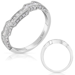 14 KT Princess Shape White Gold Wedding Band