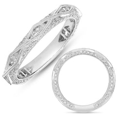14 KT Marquise Shape White Gold Wedding Band
