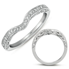 14 KT Rounds Shape White Gold Matching Band