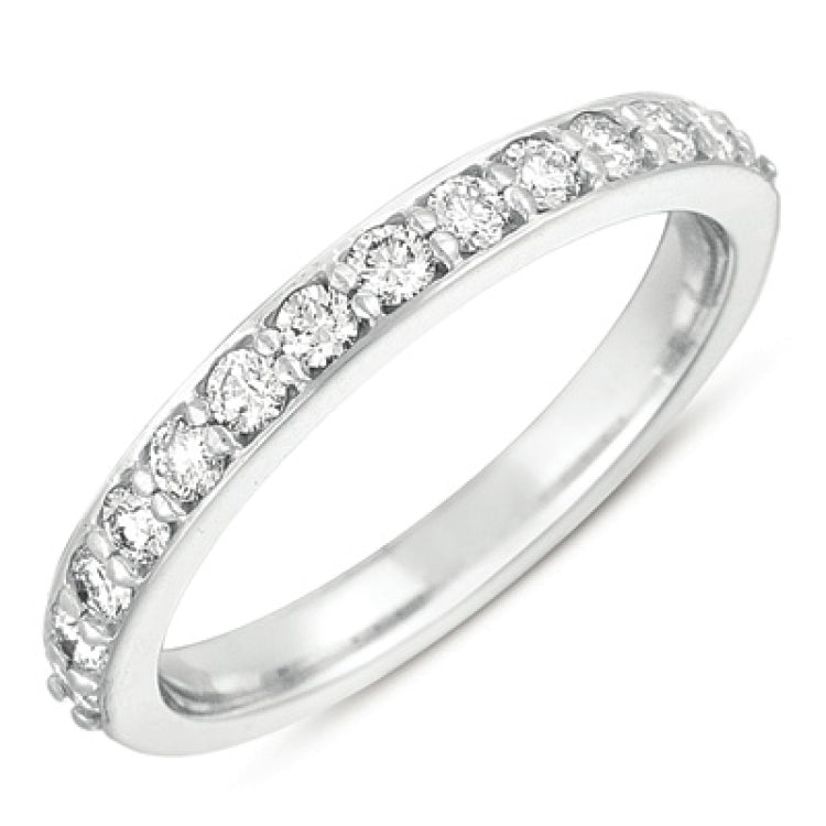 14 KT Rounds Shape White Gold Matching Band