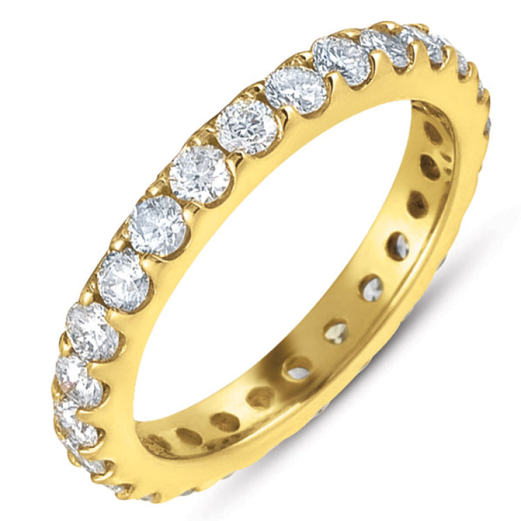 14 KT Rounds Shape Yellow Gold Eternity Band