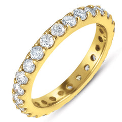 14 KT Rounds Shape Yellow Gold Eternity Band