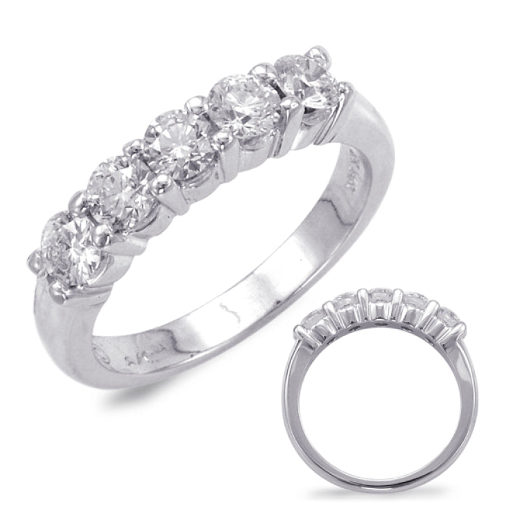 14 KT Rounds Shape Diamond Band Shared Prong