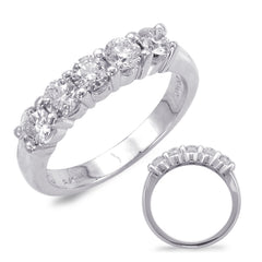 14 KT Rounds Shape Diamond Band Shared Prong