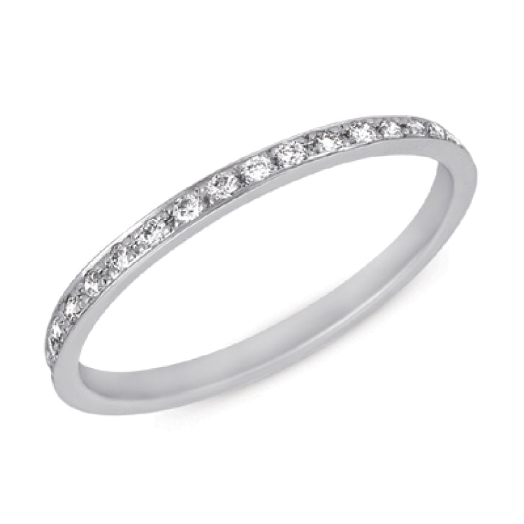 14 KT Rounds Shape White Gold Eternity Band