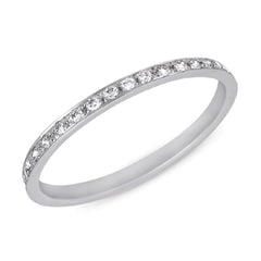 14 KT Rounds Shape White Gold Eternity Band