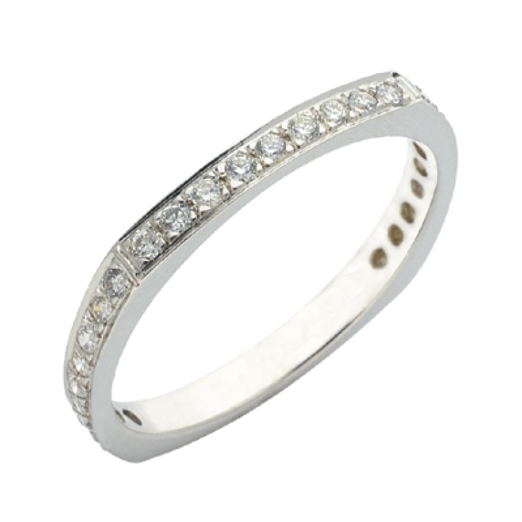 14 KT Rounds Shape White Gold Pave Ring