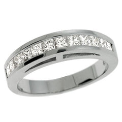 14 KT Princess Shape Diamond Band