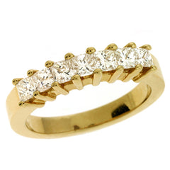 14 KT Princess Shape Princess Diamond Band