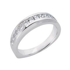14 KT Princess Shape White Gold Princess Band