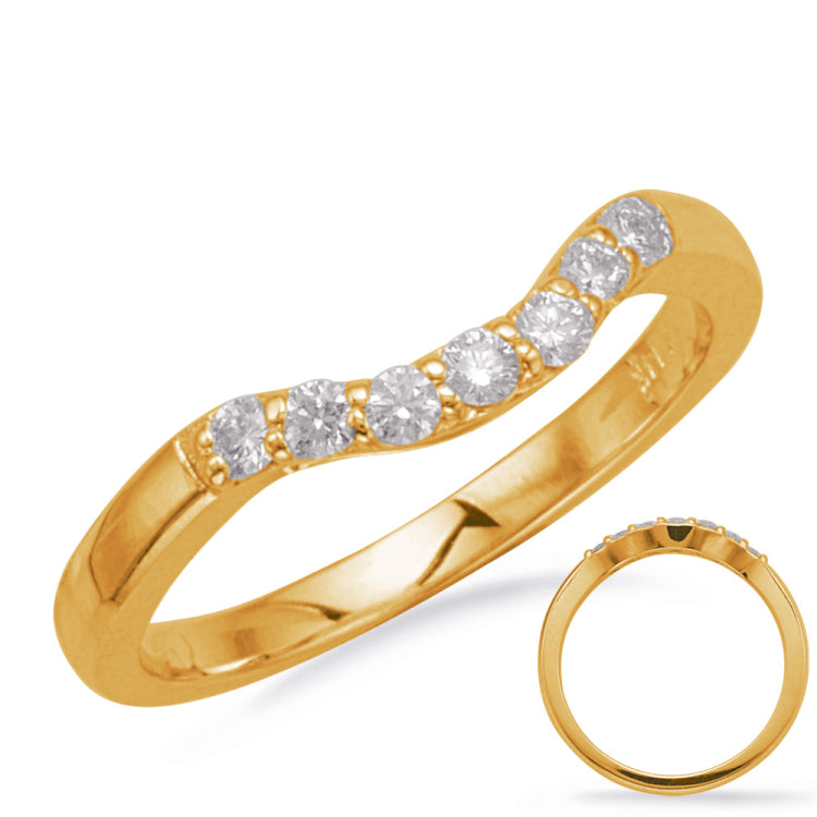 14 KT Rounds Shape Yellow Gold Matching Band