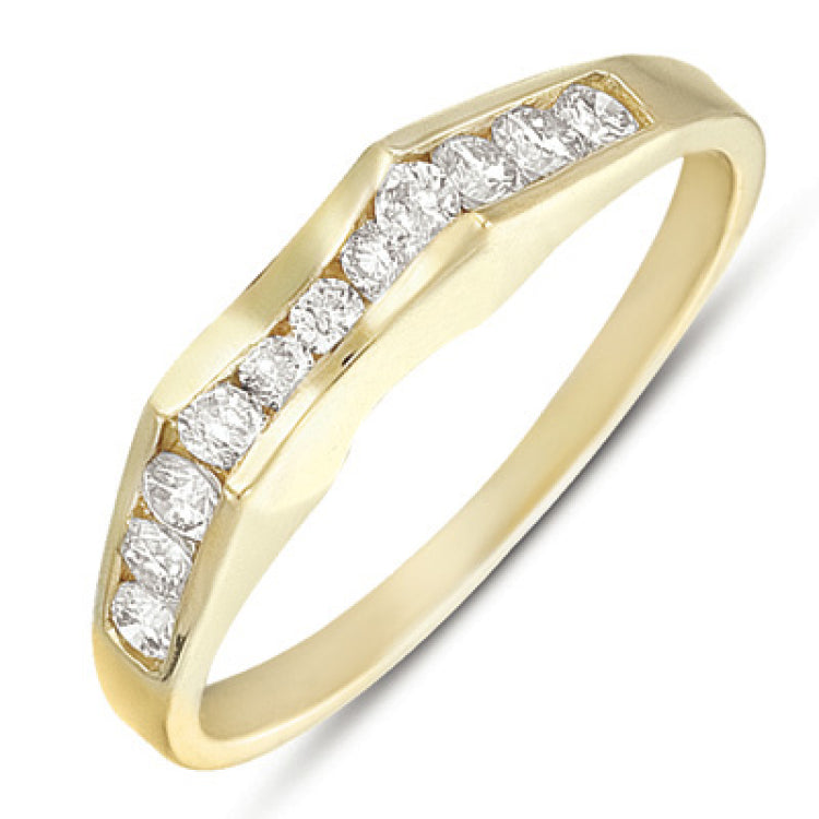 14 KT Rounds Shape Yellow Gold Matching Band