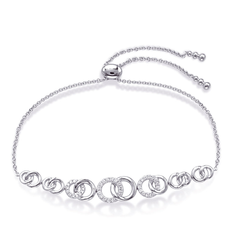 14 KT Rounds Shape White Gold Diamond Bracelet