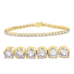 14 KT Rounds Shape Yellow Gold Diamond Bracelet
