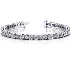 14 KT Rounds Shape Four Prong Tennis Bracelet