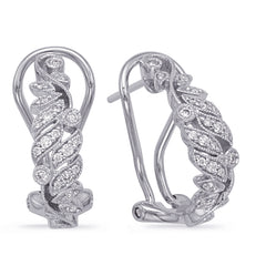 14 KT Rounds Shape White Gold Diamond Earring