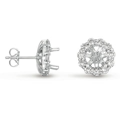 14 KT Rounds Shape Halo Diamond Earring For 2ct  Total