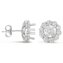 14 KT Rounds Shape Halo Diamond Earring For 1.5ct Total