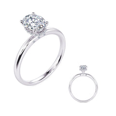 14 KT Rounds Shape White Gold Engagement Ring