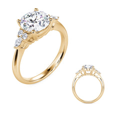 14 KT Marquise Shape Yellow Gold Engagement Ring
