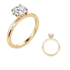 14 KT Rounds Shape Yellow Gold Engagement Ring