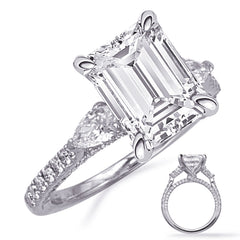 14 KT Pear Shape Shape White Gold Engagement Ring
