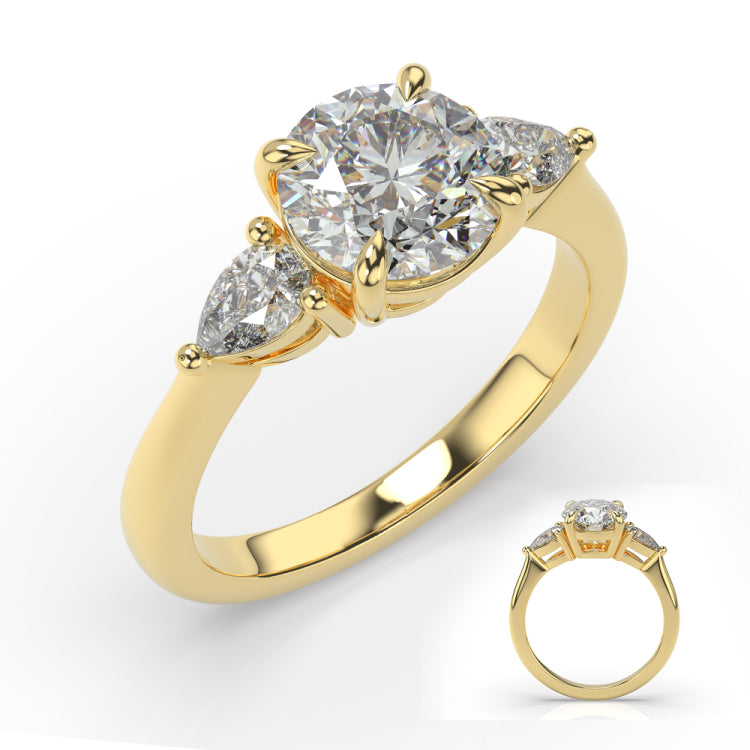 14 KT Pear Shape Shape Yellow Gold Pear Shape Engagement Ring